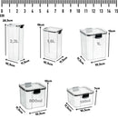 Kit 5 Potes Herméticos Crystal-Lock