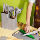 Kit 19 Peças Jogo de Utensílios Para Cozinha em Silicone Com Cabo de Madeira Completo