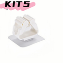 Kit 5 Suportes de Parede Adesivos para Vassouras e Rodos Premium