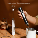 Batedor Misturador Mixer Elétrico Portátil Para Bebidas Leite Café Clara de Ovo 2 em 1