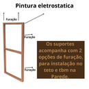 Nicho Prateleira Suspensa Estilo Industrial Teto E Parede Rose Gold