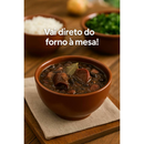 Kit 6 Cumbucas Refratárias 500 ml Porcelana Marrom Ideal Para Feijoada, Caldos, Sorvetes e Açaí