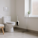 Escova Sanitária com Suporte Automático de Parede - Banheiro, Drenagem e Cerdas Resistentes