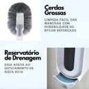 Escova Sanitária com Suporte Automático de Parede - Banheiro, Drenagem e Cerdas Resistentes
