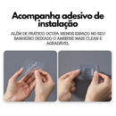Escova Sanitária com Suporte Automático de Parede - Banheiro, Drenagem e Cerdas Resistentes