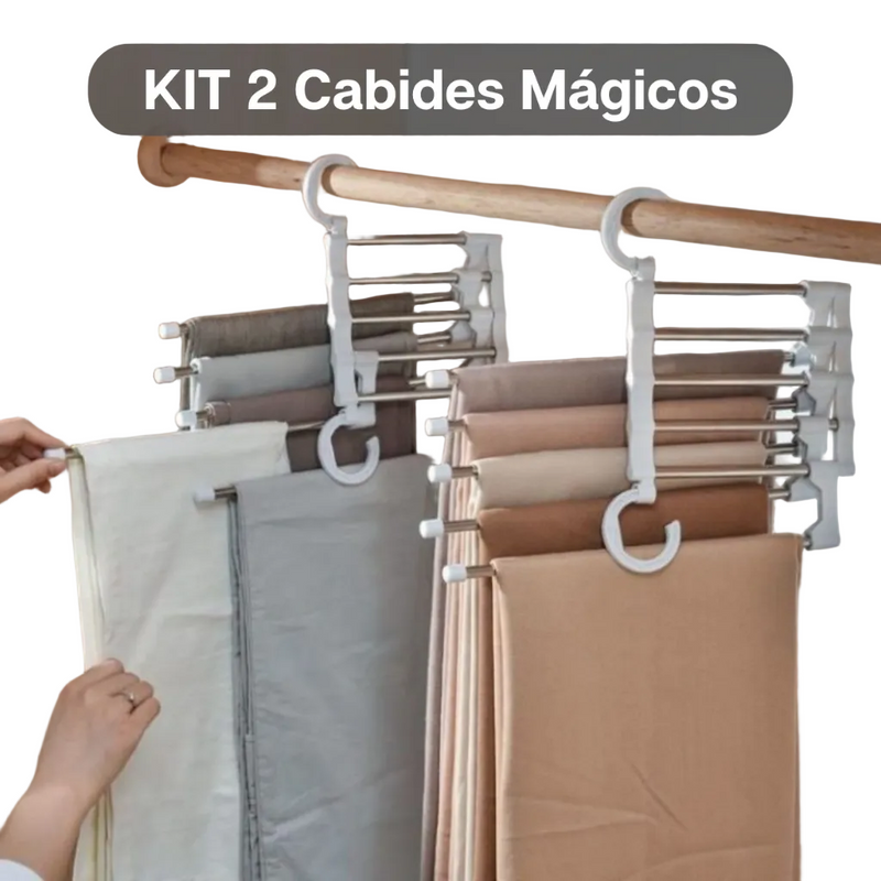 Kit 2 Cabides  Multiuso  5 em 1