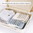 Kit Com 2 Cabides Multiuso 5 em 1 Aço Inox Guarda Roupa Organizador Cabideiro de Calças Camisetas