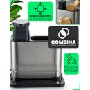 Dispenser Porta Detergente E Esponja 3 Em 1 Aço Inox Escorredor Talheres Utensilios de Cozinha Organizador de Pia