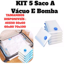 Conjunto 5 Sacos Com A Bomba Recarregável Diversos Tamanhos De Sacos Válvula