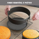Kit 3 Formas com Fundo Removível Antiaderente com Fundo Removível para torta Bolo