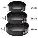Kit 3 Formas com Fundo Removível Antiaderente com Fundo Removível para torta Bolo